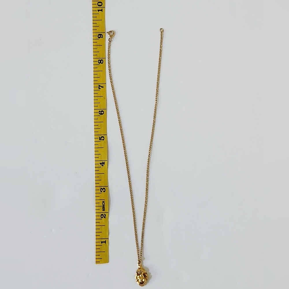 Ronte of Hollywood The Golden Nugget 24 Karat Gold Plated Pendant Necklace